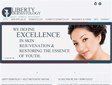 Tablet Screenshot of libertydermatology.com